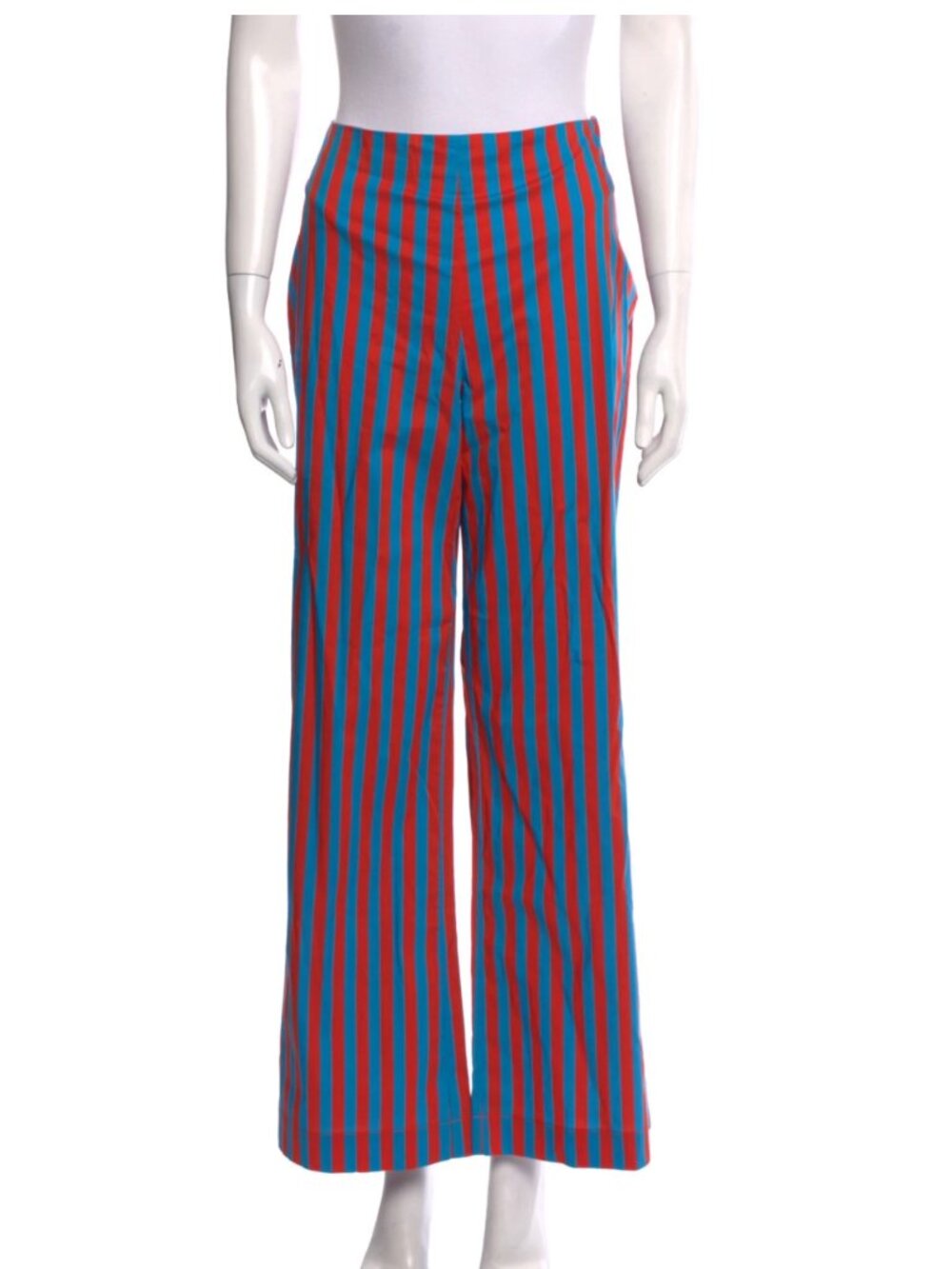 Simon Miller Pia Stripe Poplin Pant - Blue and Paprika - Picture 4 of 6